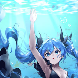 This is a pixiv picture whose title is 初音ミク.