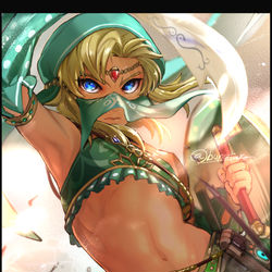 This is a pixiv picture whose title is リンク.