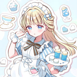 This is a pixiv picture whose title is 無口なメイドさん.