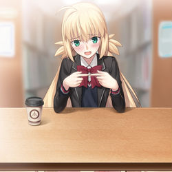 This is a pixiv picture whose title is 学生服💙.