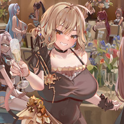 This is a pixiv picture whose title is アニス「指揮官様にかんば～い」.