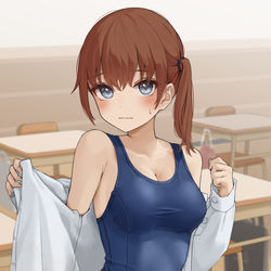 This is a pixiv picture whose title is ちゃんと着てきたよ…？.