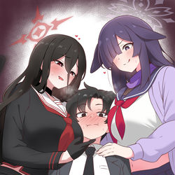 This is a pixiv picture whose title is 背の高い女の子たち.
