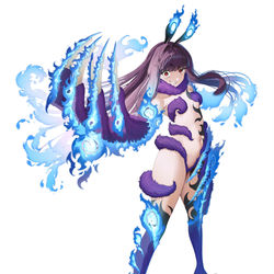 This is a pixiv picture whose title is 【お仕事】『悪の女幹部PNM』アナザー・オボロ 獣人形態ver..