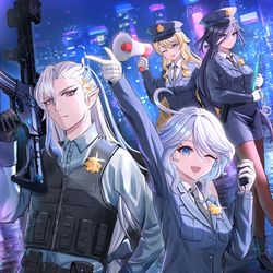 This is a pixiv picture whose title is フォンテーヌシティ警察官募集中！.