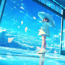 This is a pixiv picture whose title is 镜世界-云海之上.