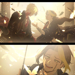 This is a pixiv picture whose title is 「おかえり、兄様」.