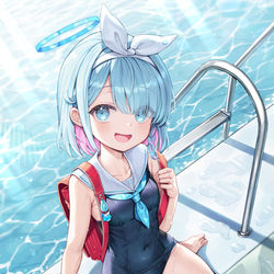 This is a pixiv picture whose title is ブルアカスク水部.