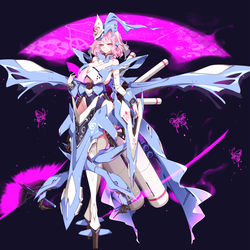 This is a pixiv picture whose title is 死を告げる胡蝶(リメイク).