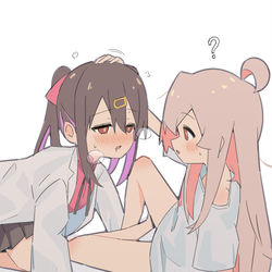 This is a pixiv picture whose title is 撫でられてたらおかしくなっちゃったみはりちゃん.
