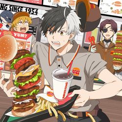 This is a pixiv picture whose title is バーガーキング.