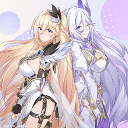 This is a pixiv picture whose title is 天元鹅鹅与战神兔兔.