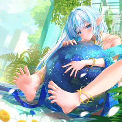 This is a pixiv picture whose title is 溫室.