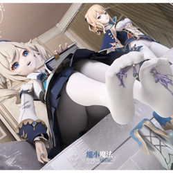 This is a pixiv picture whose title is 《缩小魔法》.