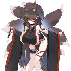 This is a pixiv picture whose title is 筆きつね.