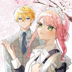 This is a pixiv picture whose title is 春の日メイドさん.