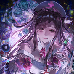 This is a pixiv picture whose title is 𝚃𝚑𝚎 𝚊𝚗𝚐𝚎𝚕 𝚘𝚏 𝚍𝚎𝚊𝚝𝚑🧫💉🧪.