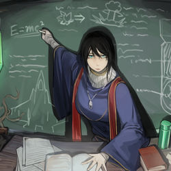 This is a pixiv picture whose title is 异端魔女的禁忌魔法课堂.