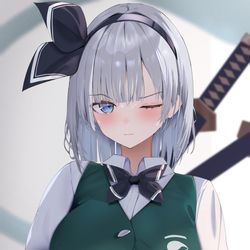 This is a pixiv picture whose title is youmu.