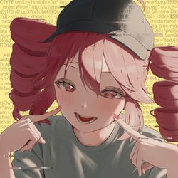 This is a pixiv picture whose title is 重音テトとオーバーライド.