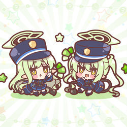 This is a pixiv picture whose title is シュポガキ姉妹🚃.