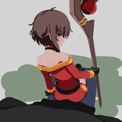 This is a pixiv picture whose title is megu sitting on lap.