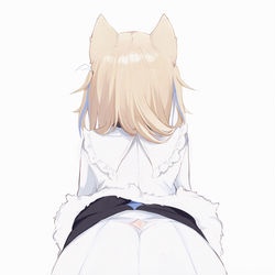 This is a pixiv picture whose title is Fuwawa's tail is fake.