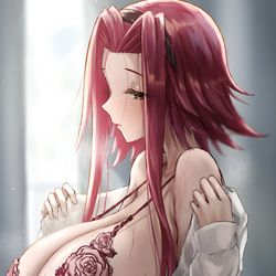 This is a pixiv picture whose title is 十六夜アキ ランジェリー.