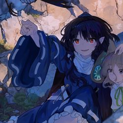 This is a pixiv picture whose title is 朝焼けと明星.