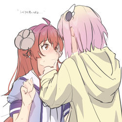 This is a pixiv picture whose title is 桃シャミ（生存報告）.