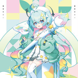 This is a pixiv picture whose title is 【お仕事】イラスタフェスMIKU.