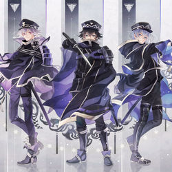 This is a pixiv picture whose title is 江戸三作.