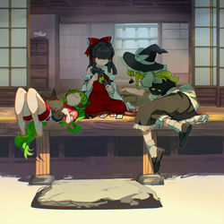 This is a pixiv picture whose title is 縁側.