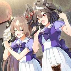 This is a pixiv picture whose title is 「「あきらめないから～始まるんだ～♪」」.