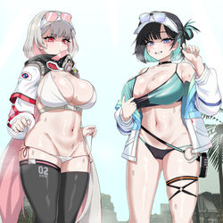 This is a pixiv picture whose title is ER) Debi & Marlene.