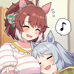 This is a pixiv picture whose title is ダンツとミラコが同室⁉（新SRサボカから推測）.