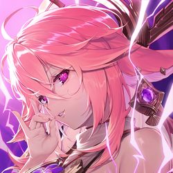 This is a pixiv picture whose title is 八重神子.