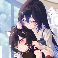 This is a pixiv picture whose title is 黒猫.