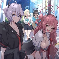 This is a pixiv picture whose title is キヴォトスギャルズ.