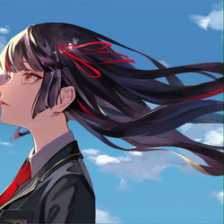 This is a pixiv picture whose title is 二階堂 華怜.