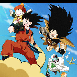 This is a pixiv picture whose title is ドラゴンボールZ  OP撮影現場.