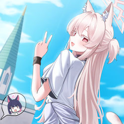 This is a pixiv picture whose title is 고양이 도주.