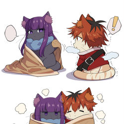 This is a pixiv picture whose title is ♨️🐱🐱♨️.