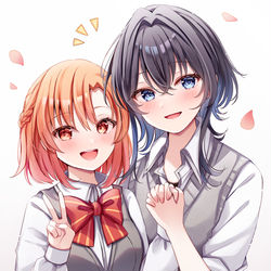 This is a pixiv picture whose title is ひまりと依先輩♡.