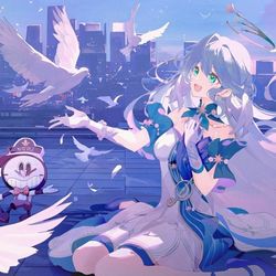 This is a pixiv picture whose title is 画了美丽的知更鸟小姐.