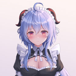 This is a pixiv picture whose title is メイド服.