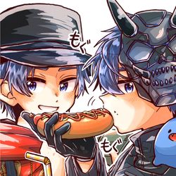 This is a pixiv picture whose title is みんなもホットドックでチルしよう？.