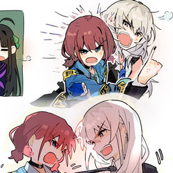 This is a pixiv picture whose title is fight！.