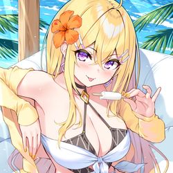 This is a pixiv picture whose title is 水着牡丹さん.