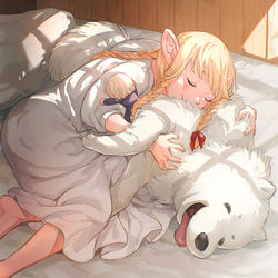 This is a pixiv picture whose title is 夢の中.